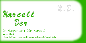 marcell der business card