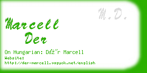 marcell der business card